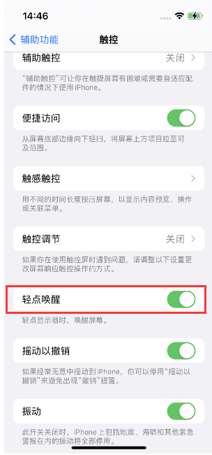 新巴尔虎右苹果14维修店分享iPhone 14双击屏幕不亮怎么办 