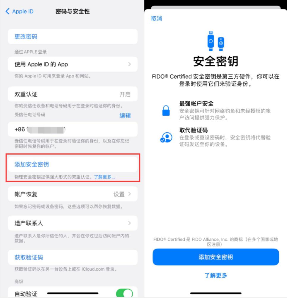 新巴尔虎右苹果服务网点分享物理安全密钥有什么用？iOS 16.3新增支持物理安全密钥会更安全吗？ 